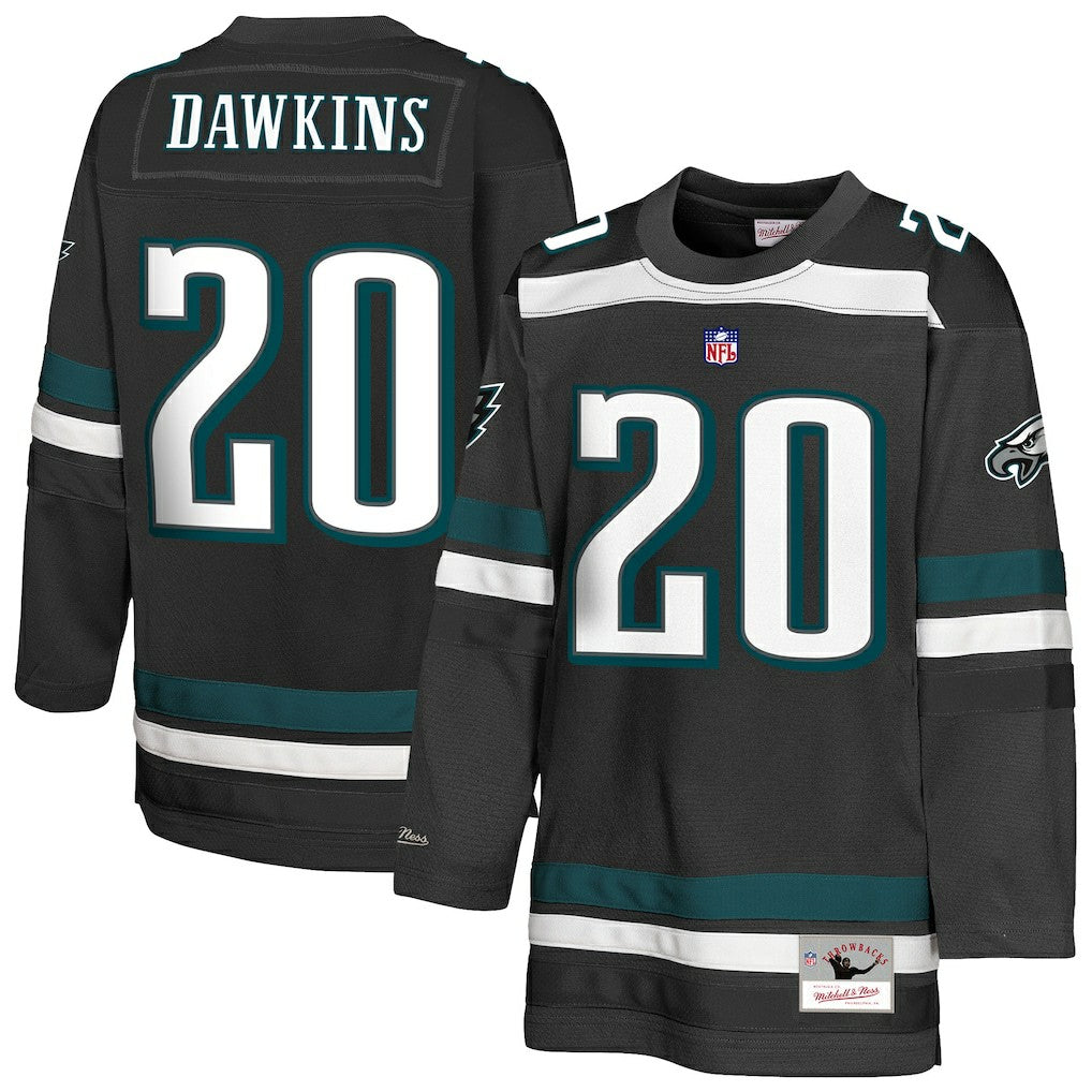 Brian Dawkins Philadelphia Eagles Youth Hockey Fashion Jersey - Black Jerseys