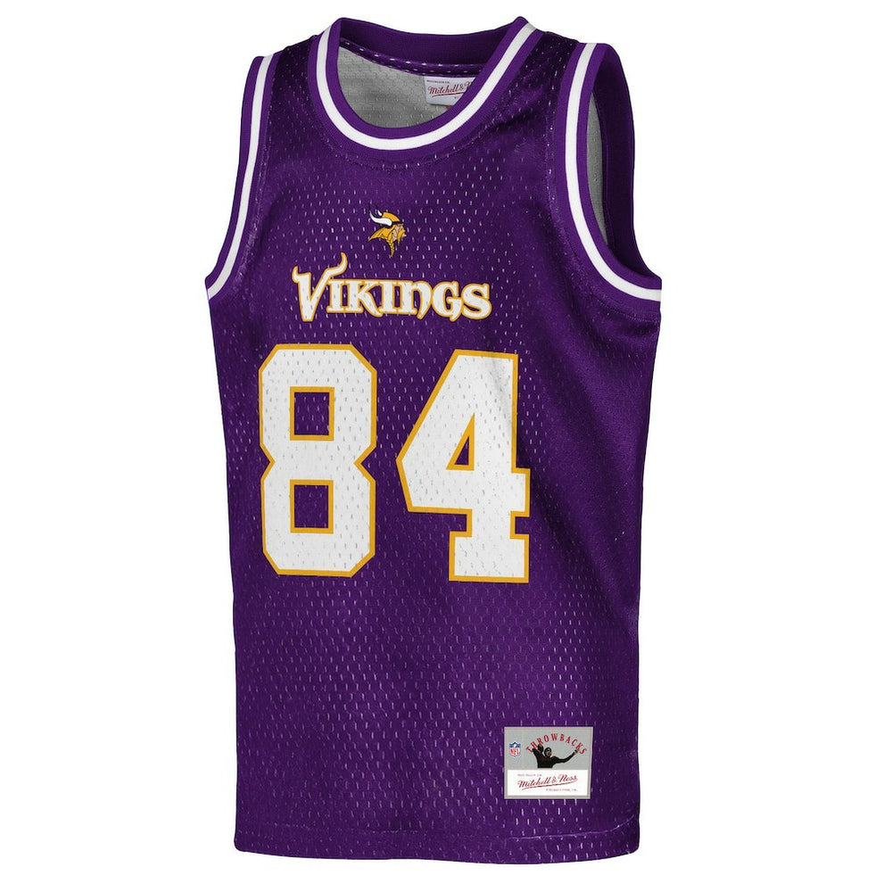 Randy Moss Minnesota Vikings Youth Retired Player NFL Basketball Fashion Jersey - Purple Jerseys