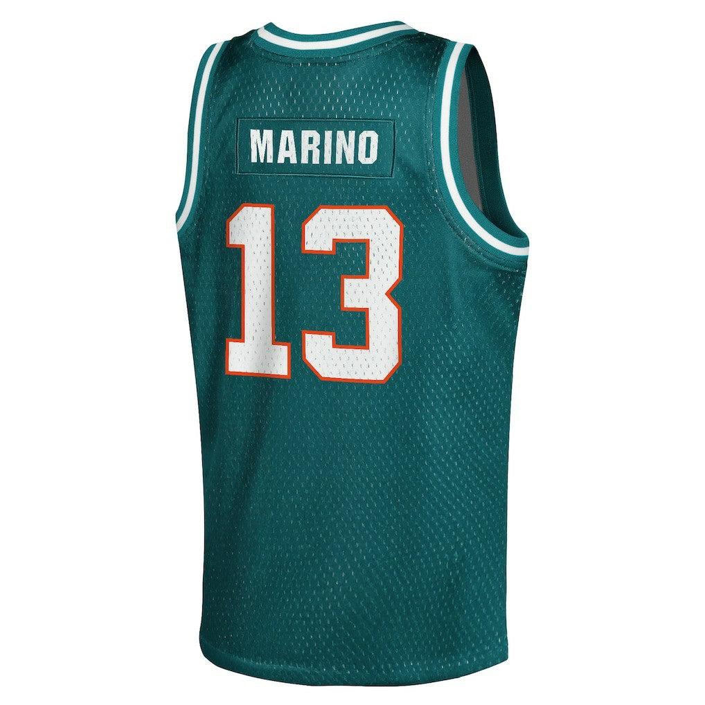 Dan Marino Miami Dolphins Youth Retired Player NFL Basketball Fashion Jersey - Aqua Jerseys
