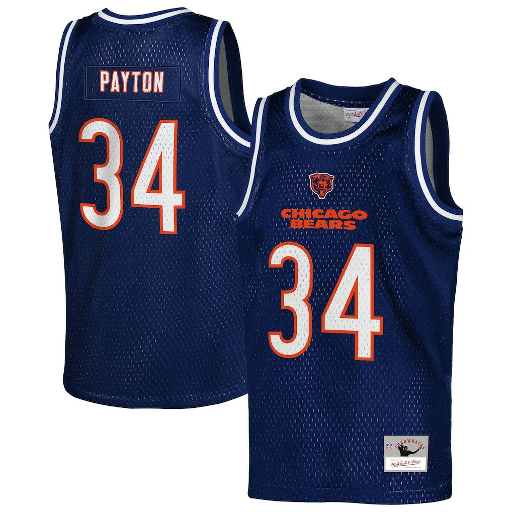 Walter Payton Chicago Bears Youth Retired Player NFL Basketball Fashion Jersey - Navy Jerseys