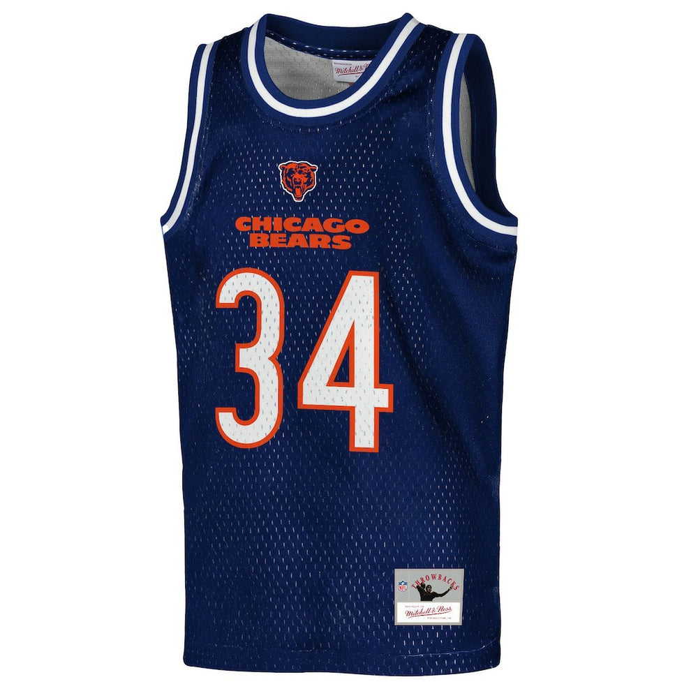 Walter Payton Chicago Bears Youth Retired Player NFL Basketball Fashion Jersey - Navy Jerseys