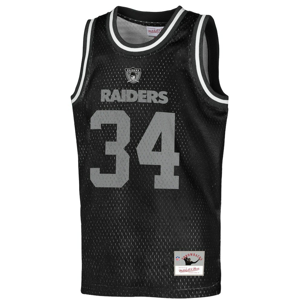 Bo Jackson Las Vegas Raiders Youth Retired Player NFL Basketball Fashion Jersey - Black Jerseys