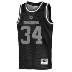 Bo Jackson Las Vegas Raiders Youth Retired Player NFL Basketball Fashion Jersey - Black Jerseys