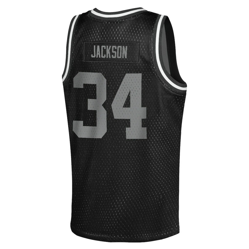 Bo Jackson Las Vegas Raiders Youth Retired Player NFL Basketball Fashion Jersey - Black Jerseys