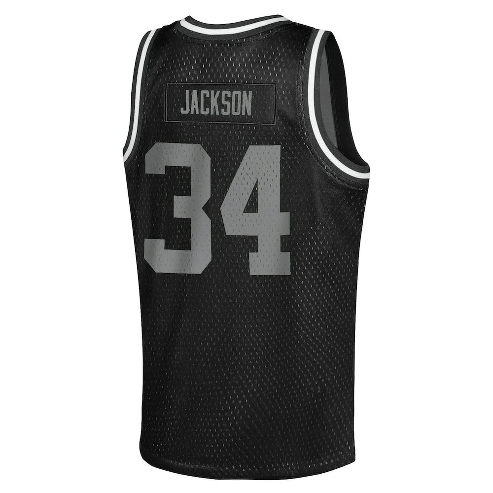 Bo Jackson Las Vegas Raiders Youth Retired Player NFL Basketball Fashion Jersey - Black Jerseys