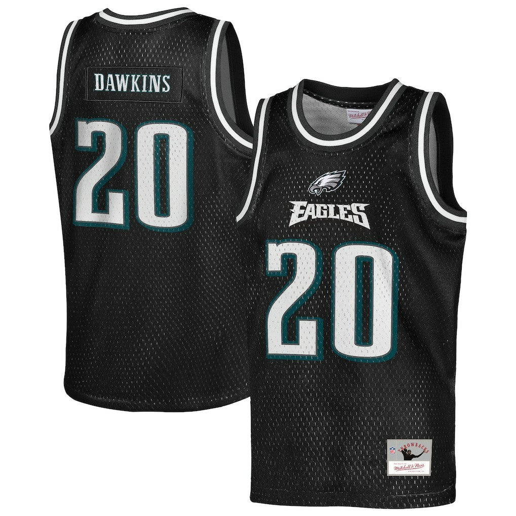 Brian Dawkins Philadelphia Eagles Youth Retired Player NFL Basketball Fashion Jersey - Black Jerseys