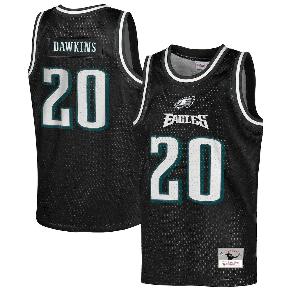 Brian Dawkins Philadelphia Eagles Youth Retired Player NFL Basketball Fashion Jersey - Black Jerseys