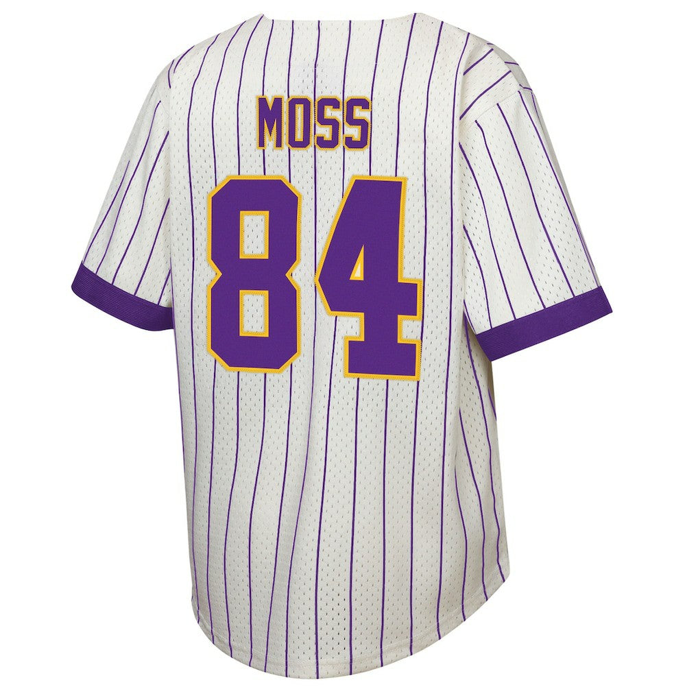 Randy Moss Minnesota Vikings Youth Retired Player Name & Number Baseball Jersey - Cream Jerseys