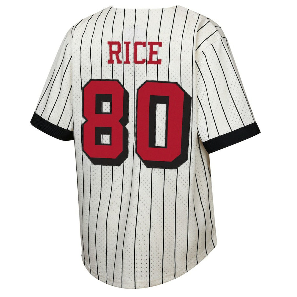 Jerry Rice San Francisco 49ers Youth Retired Player Name & Number Baseball Jersey - Cream Jerseys