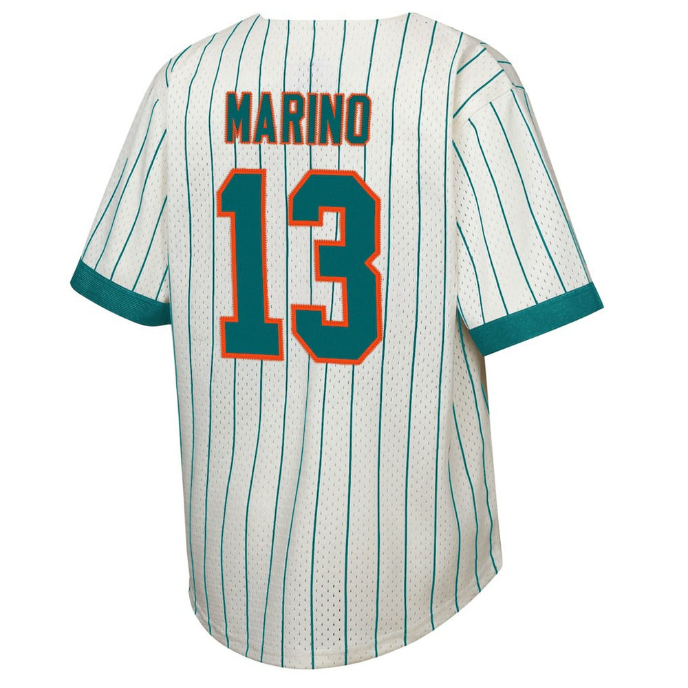 Dan Marino Miami Dolphins Youth Retired Player Name & Number Baseball Jersey - Cream Jerseys