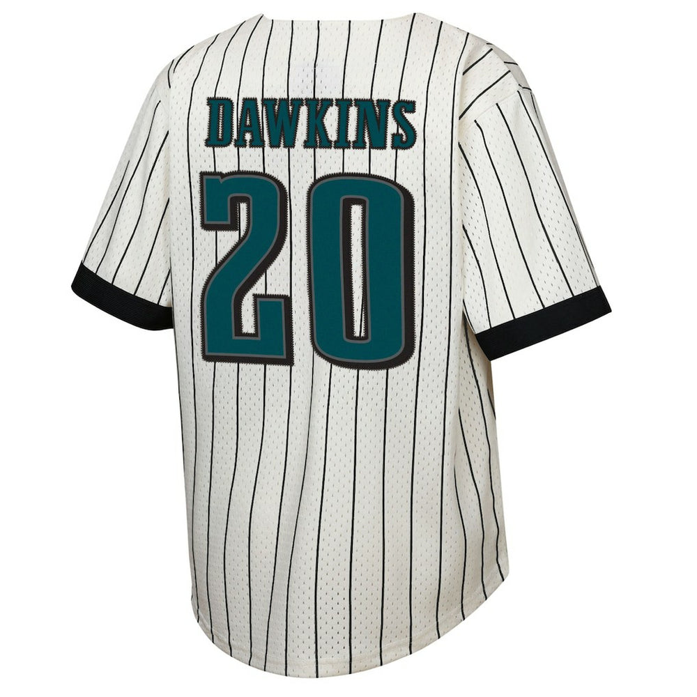 Brian Dawkins Philadelphia Eagles Youth Retired Player Name & Number Baseball Jersey - Cream Jerseys