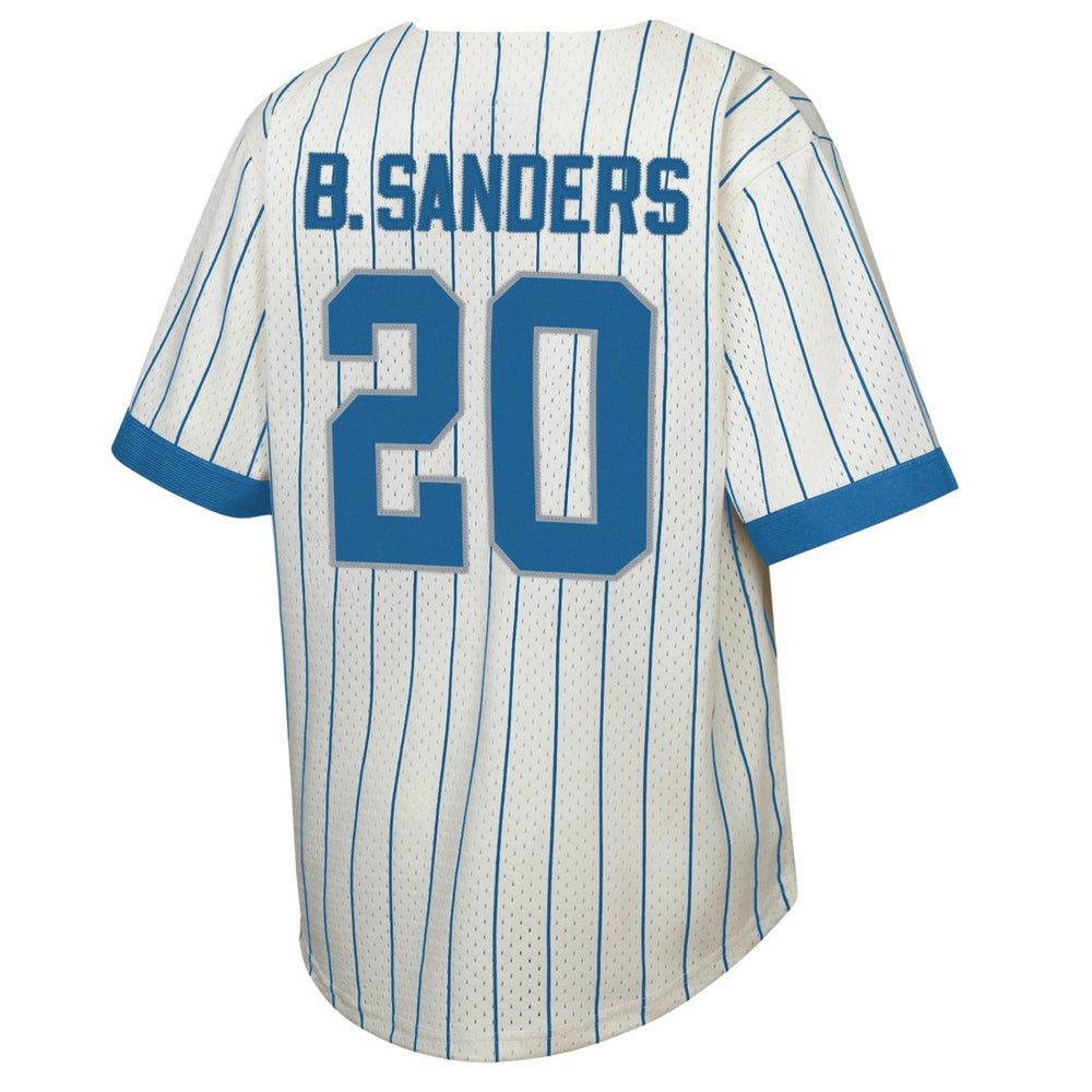 Barry Sanders Detroit Lions Youth Retired Player Name & Number Baseball Jersey - Cream Jerseys