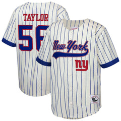 Lawrence Taylor New York Giants Youth Retired Player Name & Number Baseball Jersey - Cream Jerseys