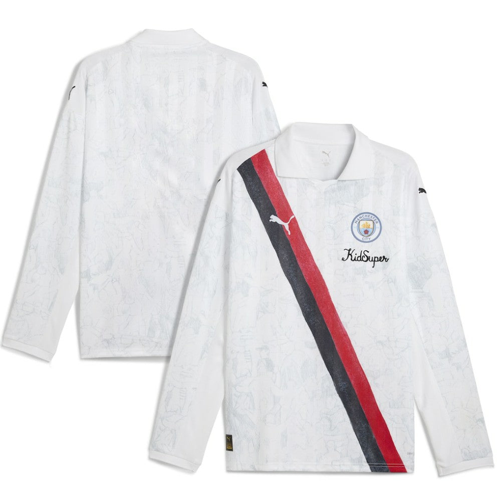 Manchester City x KidSuper 2025 FIFA Club World Cup Retro Long Sleeve T-Shirt White - Puma sale