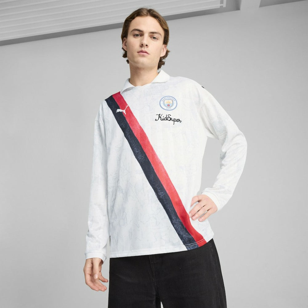 Manchester City x KidSuper 2025 FIFA Club World Cup Retro Long Sleeve T-Shirt White - Puma sale