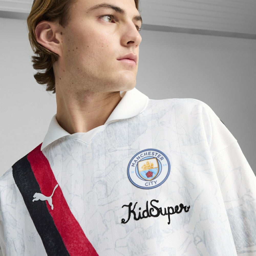 Manchester City x KidSuper 2025 FIFA Club World Cup Retro Long Sleeve T-Shirt White - Puma sale