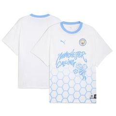 Manchester City 2025 FIFA Club World Cup Hoops T-Shirt White - Puma on sale