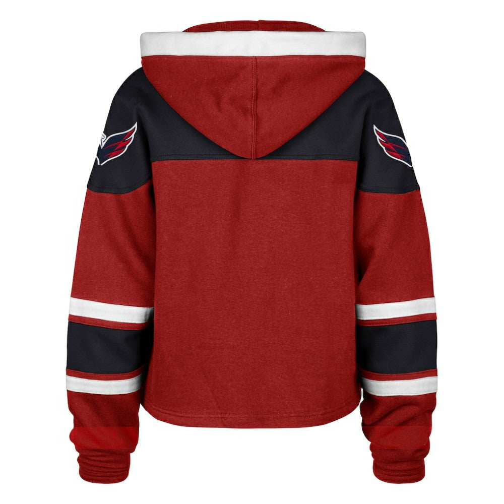 Washington Capitals '47 Women's Cropped Lacer Hoodie - Red | US 202773287