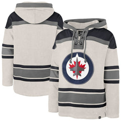 Winnipeg Jets '47 Rockaway Lacer Pullover Hoodie - Oatmeal | US 202773292