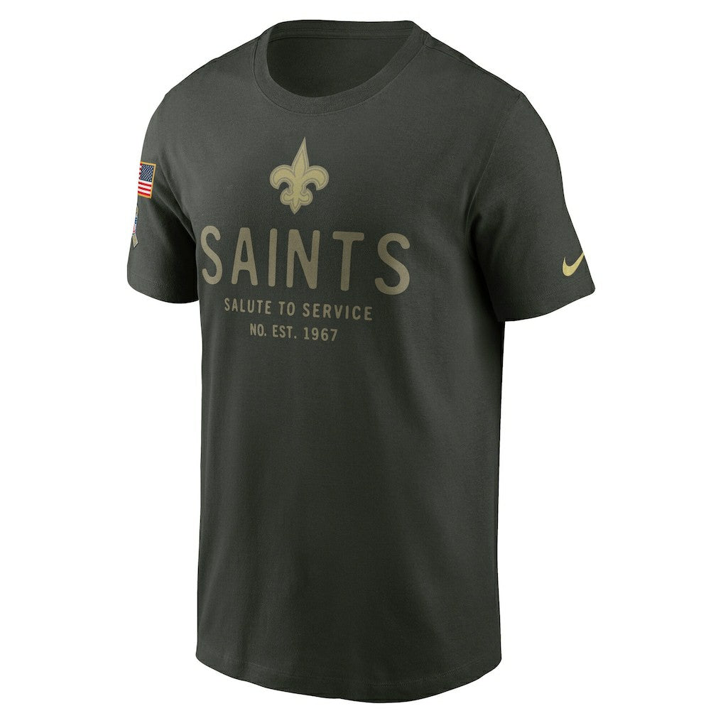New Orleans Saints 2025 Salute to Service Sideline Primary Edge Dri-FIT T-Shirt - Forest Green T-shirts