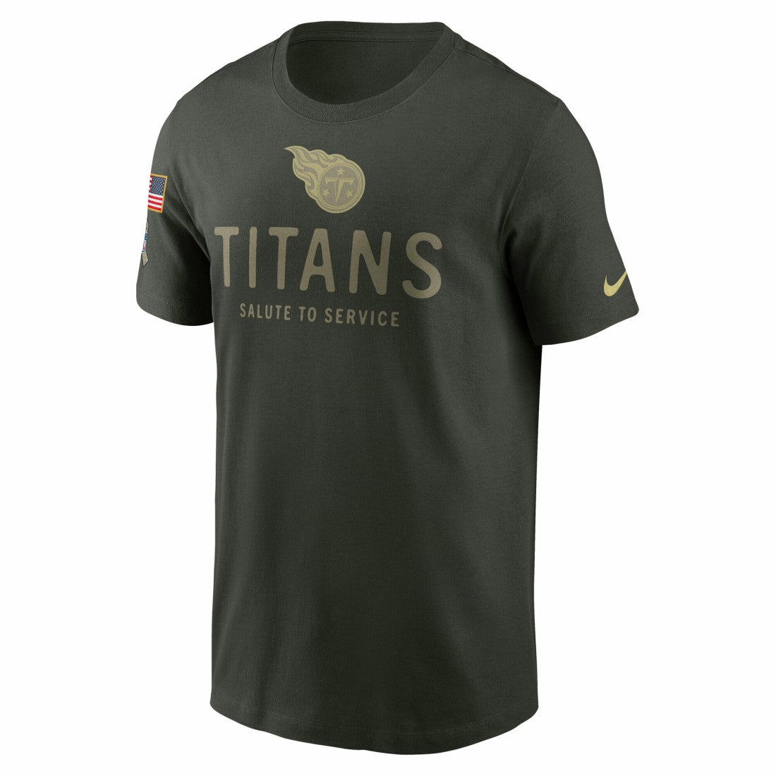 Tennessee Titans 2025 Salute to Service Sideline Primary Edge Dri-FIT T-Shirt - Forest Green T-shirts