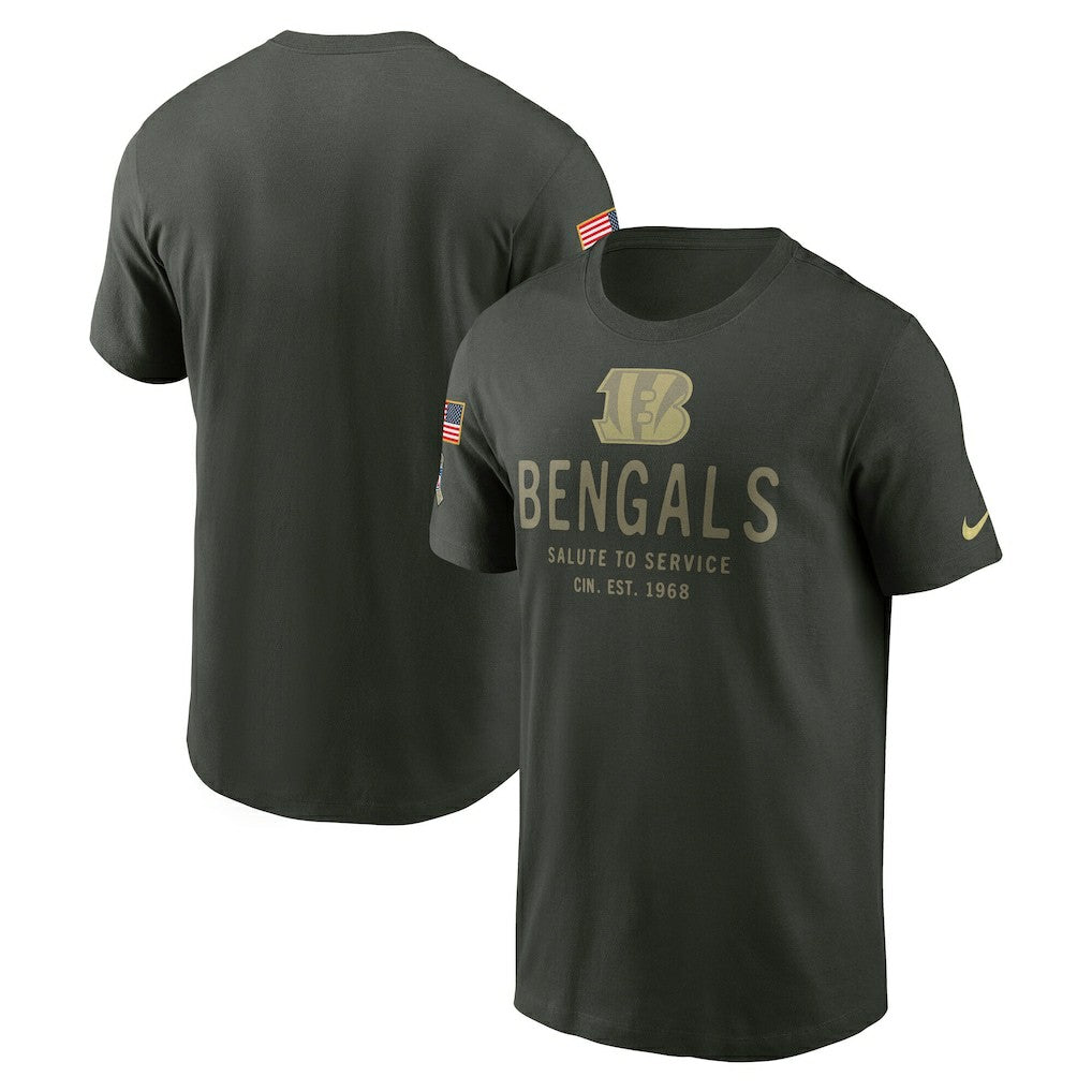 Cincinnati Bengals 2025 Salute to Service Sideline Primary Edge Dri-FIT T-Shirt - Forest Green T-shirts