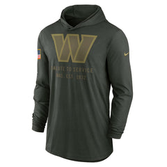 Washington Commanders 2025 Salute to Service Sideline Dri-FIT Lightweight Hooded Pullover - Forest Green Pullover