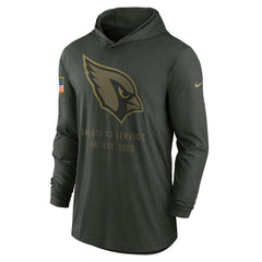 Arizona Cardinals 2025 Salute to Service Sideline Dri-FIT Lightweight Hooded Pullover - Forest Green Pullover