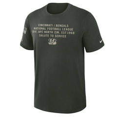 Cincinnati Bengals 2025 Salute to Service Sideline Slub Dri-FIT T-Shirt - Dark Green T-shirts
