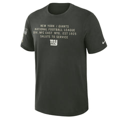 New York Giants 2025 Salute to Service Sideline Slub Dri-FIT T-Shirt - Dark Green T-shirts