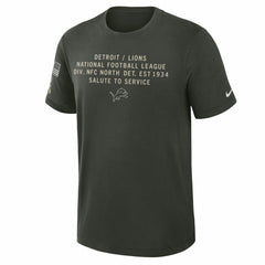 Detroit Lions 2025 Salute to Service Sideline Slub Dri-FIT T-Shirt - Dark Green T-shirts