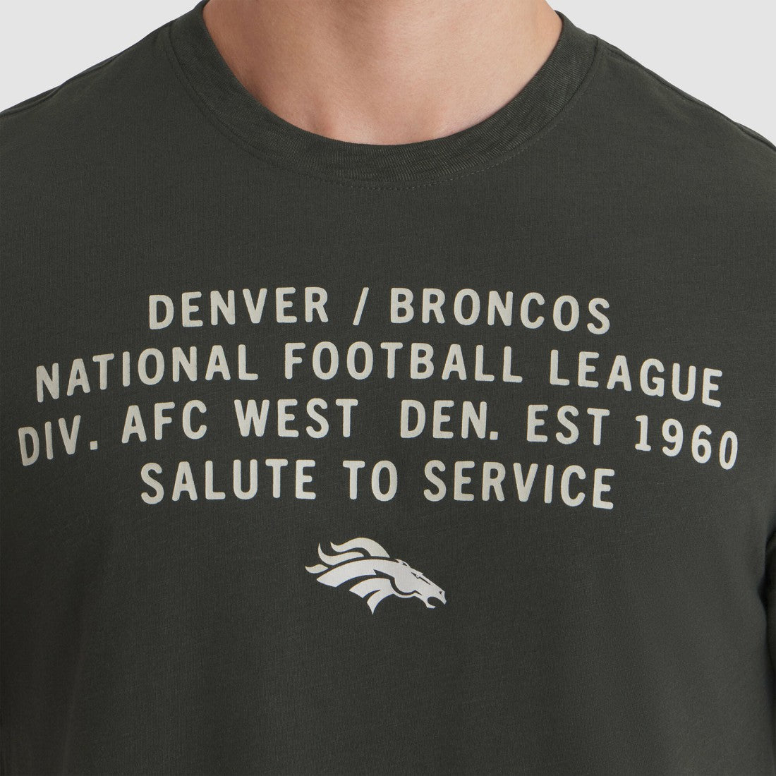 Denver Broncos 2025 Salute to Service Sideline Slub Dri-FIT T-Shirt - Forest Green T-shirts