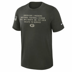 Green Bay Packers 2025 Salute to Service Sideline Slub Dri-FIT T-Shirt - Forest Green T-shirts