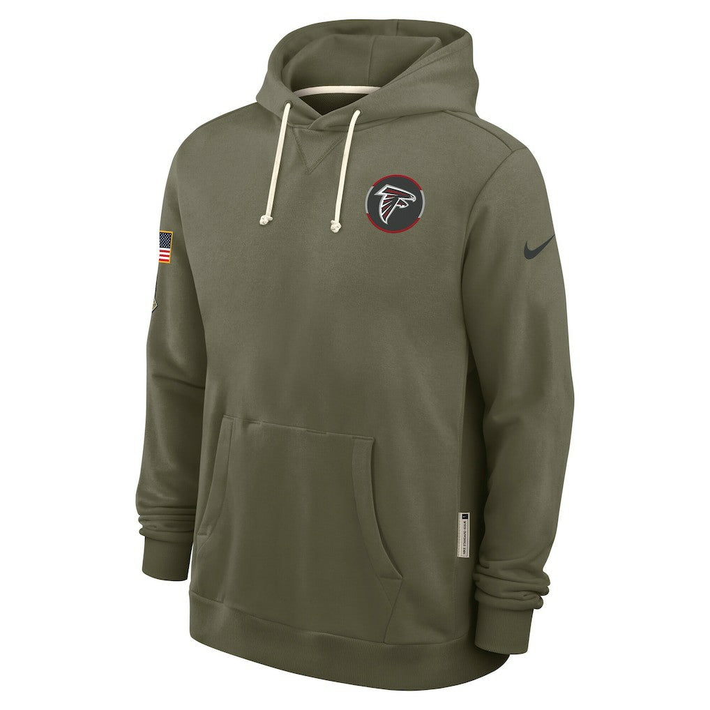 Atlanta Falcons 2025 Salute to Service Sideline Standard Issue Dri-FIT Hoodie - Olive Hoodies