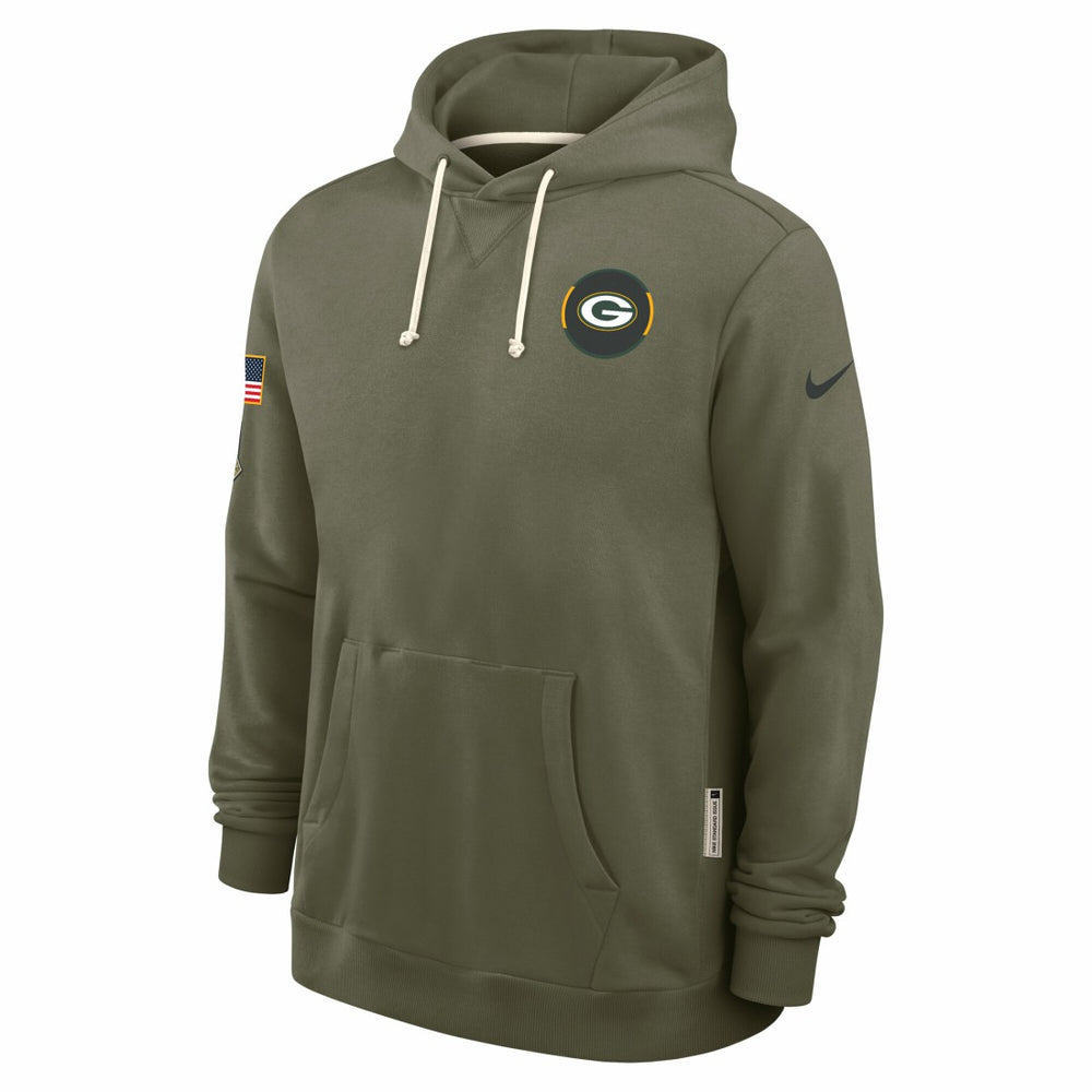 Green Bay Packers 2025 Salute to Service Sideline Standard Issue Dri-FIT Hoodie - Olive Hoodies