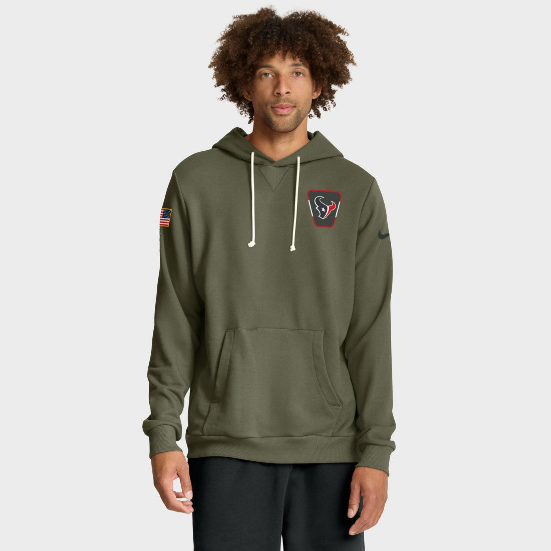 Houston Texans 2025 Salute to Service Sideline Standard Issue Dri-FIT Hoodie - Olive Hoodies