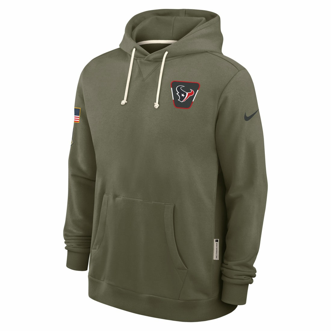 Houston Texans 2025 Salute to Service Sideline Standard Issue Dri-FIT Hoodie - Olive Hoodies