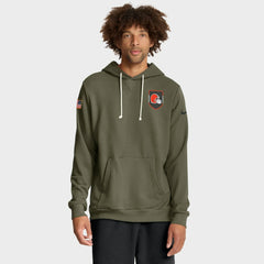 Cleveland Browns 2025 Salute to Service Sideline Standard Issue Dri-FIT Hoodie - Olive Hoodies