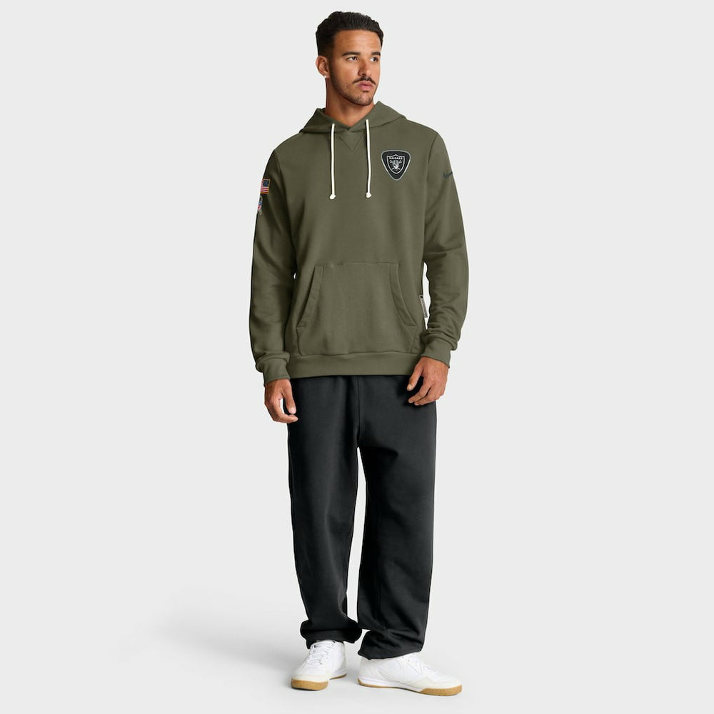 Las Vegas Raiders 2025 Salute to Service Sideline Standard Issue Dri-FIT Hoodie - Olive Hoodies