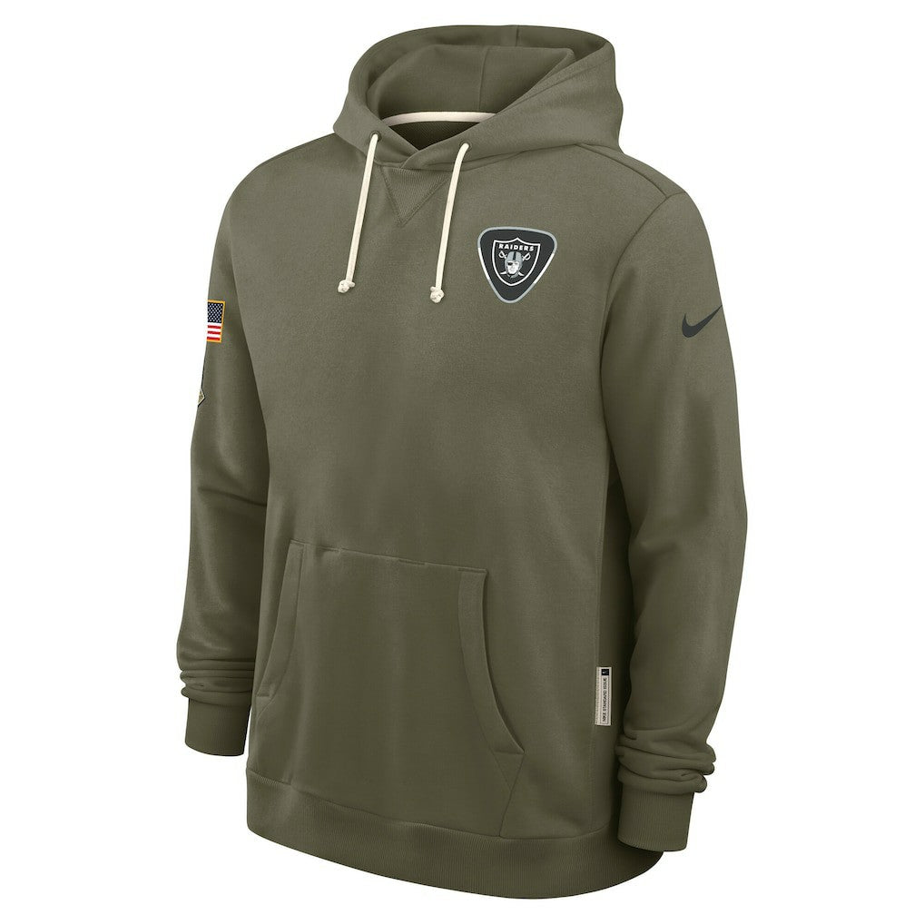 Las Vegas Raiders 2025 Salute to Service Sideline Standard Issue Dri-FIT Hoodie - Olive Hoodies