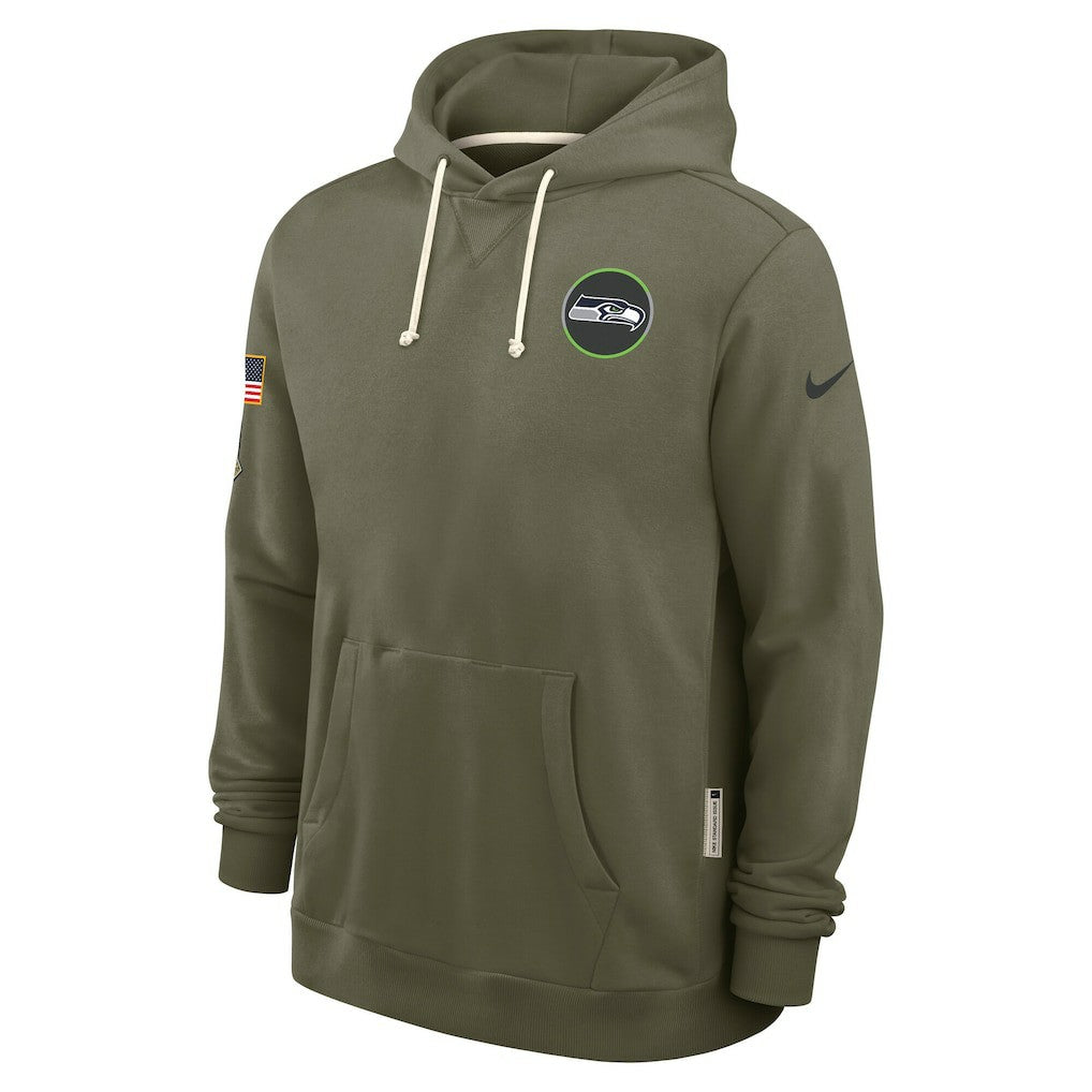Seattle Seahawks 2025 Salute to Service Sideline Standard Issue Dri-FIT Hoodie - Olive Hoodies