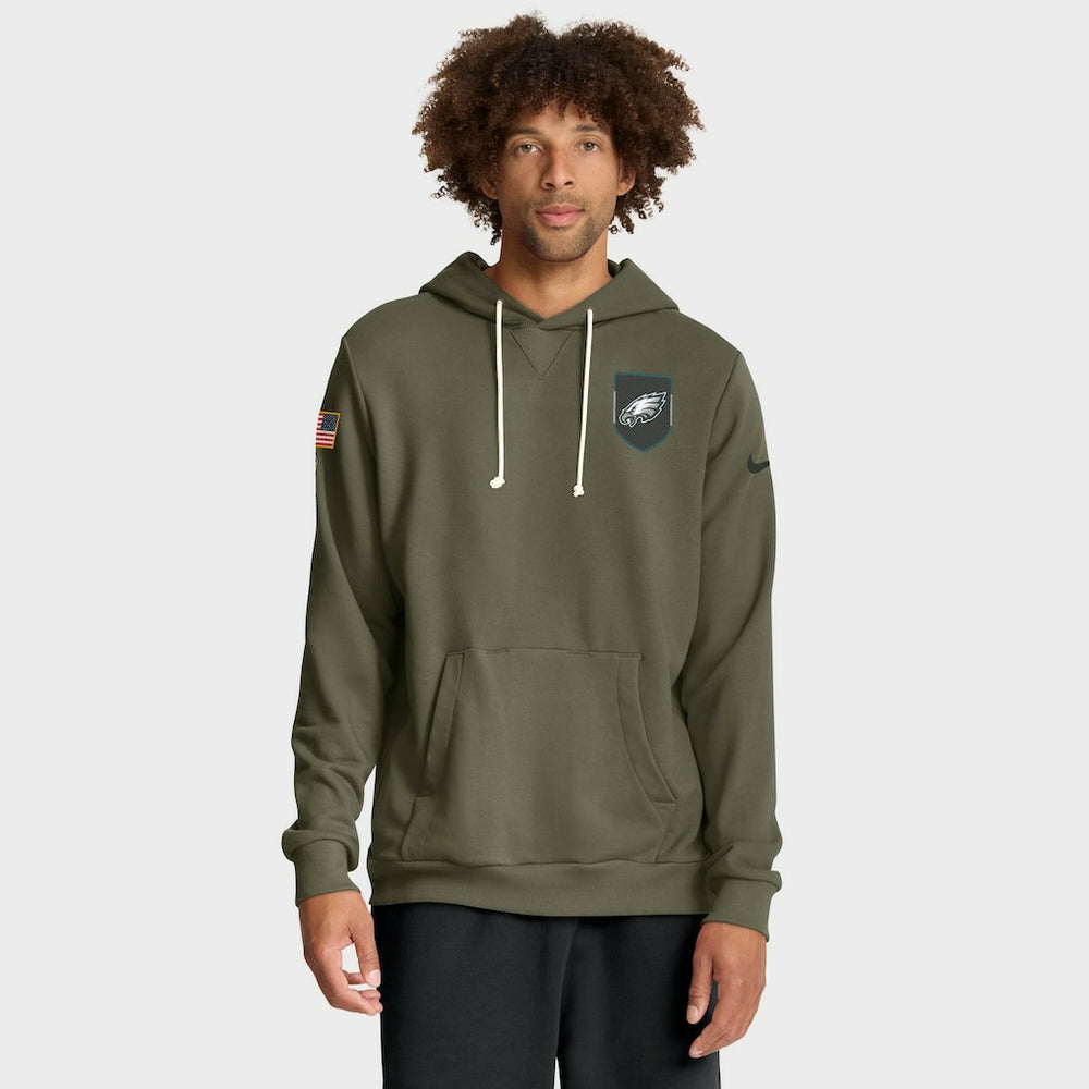 Philadelphia Eagles 2025 Salute to Service Sideline Standard Issue Dri-FIT Hoodie - Olive Hoodies