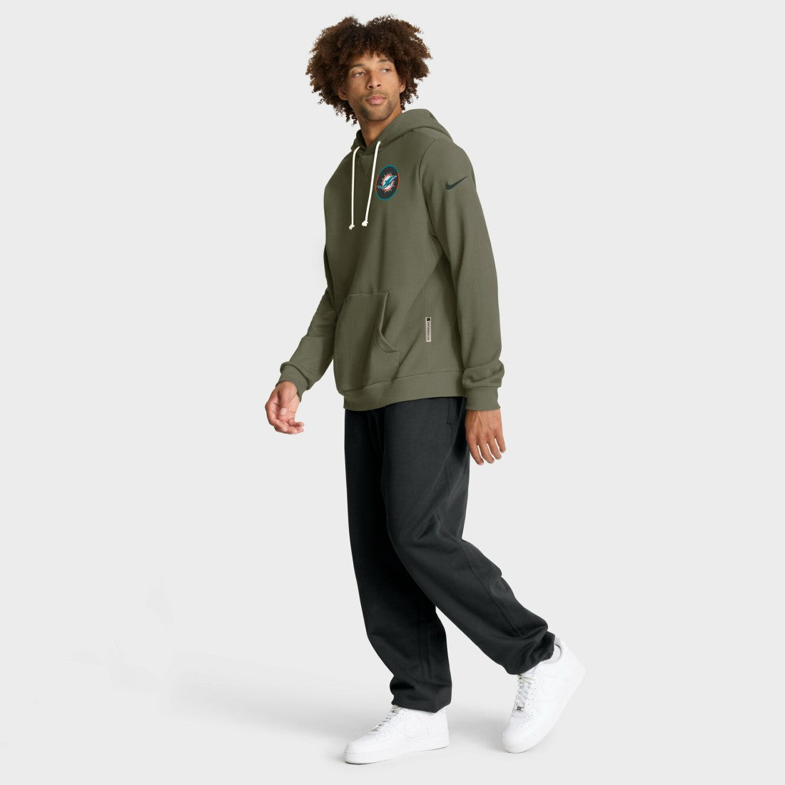 Miami Dolphins 2025 Salute to Service Sideline Standard Issue Dri-FIT Hoodie - Olive Hoodies