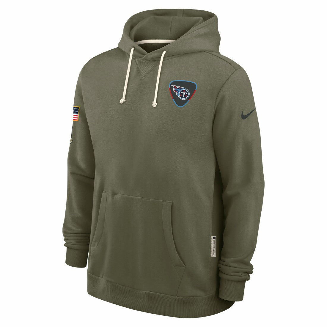 Tennessee Titans 2025 Salute to Service Sideline Standard Issue Dri-FIT Hoodie - Olive Hoodies