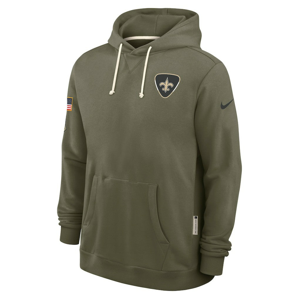 New Orleans Saints 2025 Salute to Service Sideline Standard Issue Dri-FIT Hoodie - Olive Hoodies