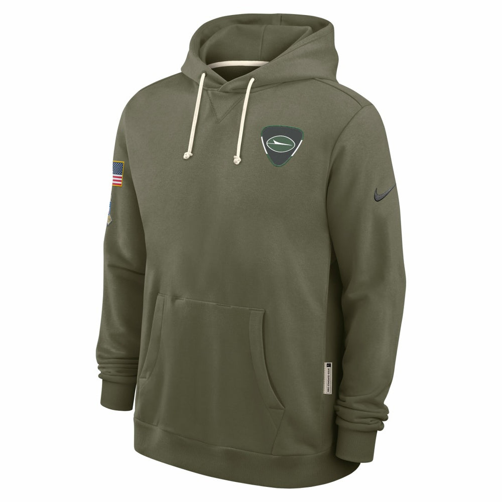 New York Jets 2025 Salute to Service Sideline Standard Issue Dri-FIT Hoodie - Olive Hoodies