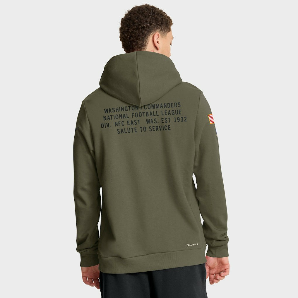 Washington Commanders 2025 Salute to Service Sideline Standard Issue Dri-FIT Hoodie - Olive Hoodies