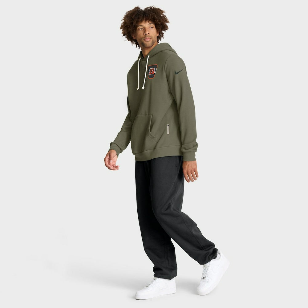 Cincinnati Bengals 2025 Salute to Service Sideline Standard Issue Dri-FIT Hoodie - Olive Hoodies