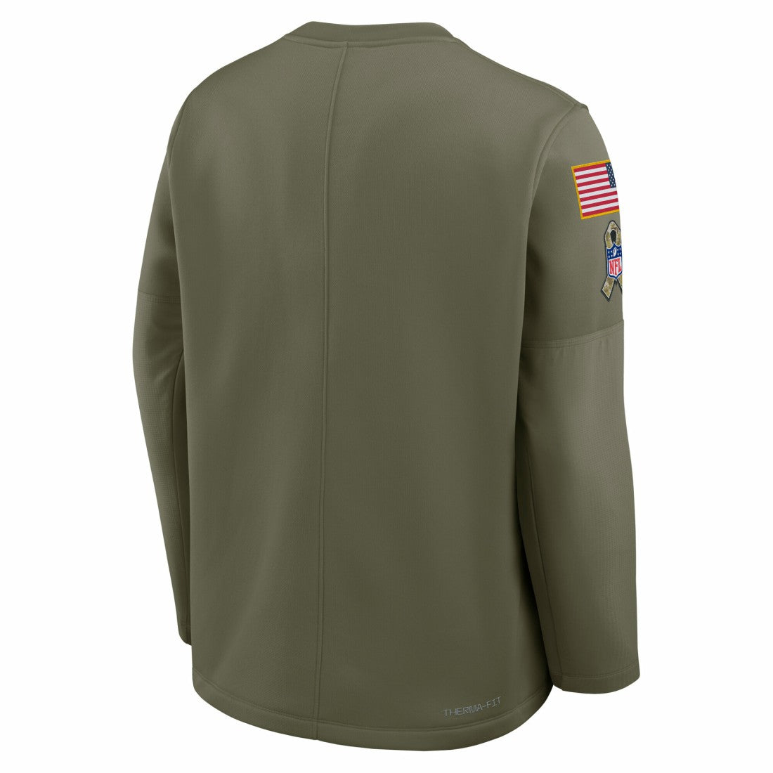 Miami Dolphins 2025 Salute to Service Sideline Coaches Therma-FIT Long Sleeve Shirt - Olive