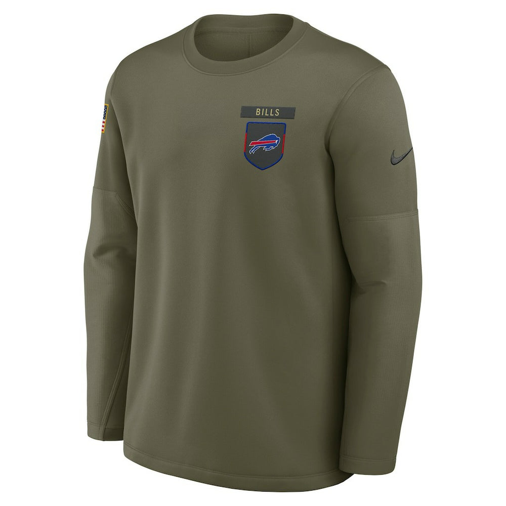 Buffalo Bills 2025 Salute to Service Sideline Coaches Therma-FIT Long Sleeve Shirt - Olive